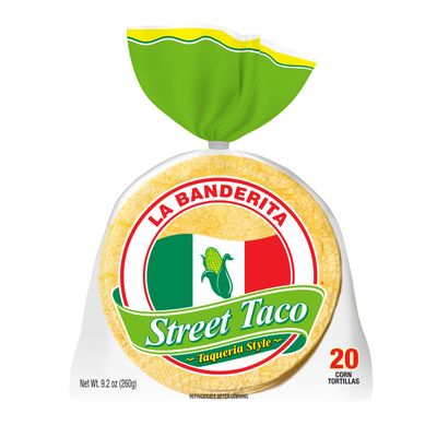 La Banderita Street Taco | 4" Yellow Corn Tortillas | 9.2 oz.| 20 Count (Pack of 6)