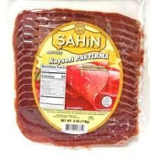 Sahin Sliced Basterma Halal Beef/Dilimli Kayseri Style Pastirma 4oz - 2 PACKS