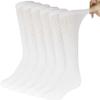 6 Pairs of Cotton Diabetic Neuropathy Crew Socks (13-16, Fits Men's Shoe Size 12-14.5, White) view 1