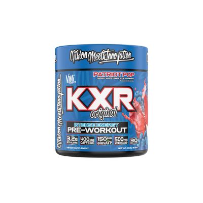 KXR Pre-Workout Energy Powder | Intense Energy Pre-Workout Drink for Men and Women| Creatine Free | Improves Performance - Enhanced Focus & Increased Endurance | 30 Servings (Patriot Pop)