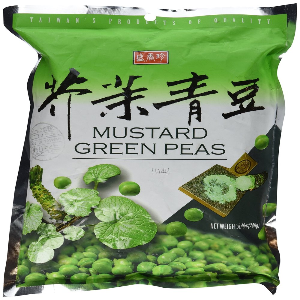 Taiwan Roasted Wasabi Hot Green Peas (30 Packets) - 8.46 Oz (240 g) - No Starch, No Wheat Flour - SET OF 3