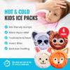ICEWRAPS Small Reusable Ice Packs for Kids Boo Boos, Cloth-Covered Hot & Cold Packs, Baby Ice Pack for Fever & Minor Injuries, Set A: Bunny, Fox, Raccoon, Owl  FSA-HSA Eligible view 3