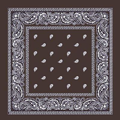 1/2 Sheet - Brown Paisley Bandanna Birthday - D24649 - 2D Edible Cake Cupcake Party Topper