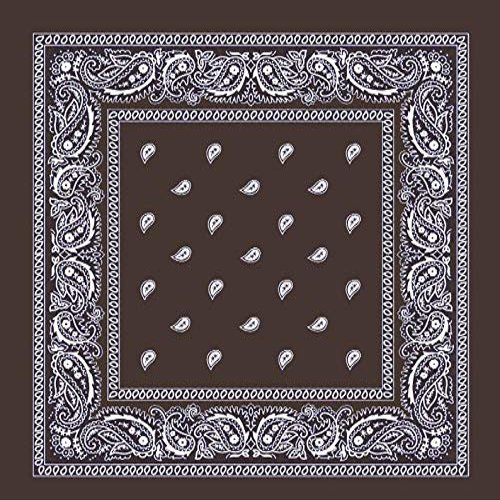 1/2 Sheet - Brown Paisley Bandanna Birthday - D24649 - 2D Edible Cake Cupcake Party Topper