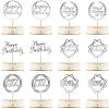 12 Pieces Acrylic Happy Birthday Cake Topper Glitter Birthday Cupcake Topper Pick Decorations for Birthday Party Cake Desserts Pastries, 6 Styles (Silver)