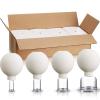 BBTO 4 Pieces Glass Cupping Set Glass Silicone Cupping Cups Massage Vacuum Suction Cupping Cups for Body Face Leg Arm Back Shoulder Muscle and Joint Pain (White) view 1