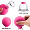 BBTO 4 Pieces Glass Cupping Set Glass Silicone Cupping Cups Massage Vacuum Suction Cupping Cups for Body Face Leg Arm Back Shoulder Muscle and Joint Pain (Rose) view 2