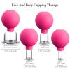 BBTO 4 Pieces Glass Cupping Set Glass Silicone Cupping Cups Massage Vacuum Suction Cupping Cups for Body Face Leg Arm Back Shoulder Muscle and Joint Pain (Rose) view 3