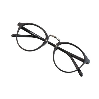 VisionGlobal Blue Light Blocking Glasses for Women/Men, Anti Eyestrain, Computer Reading, TV Glasses, Stylish Oval Frame, Anti Glare(Black,+0.25 Magnification)