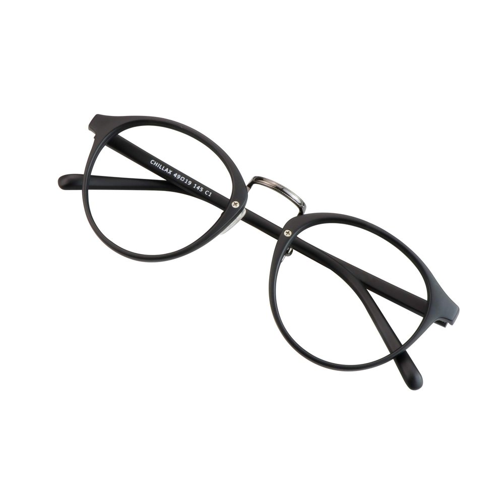 VisionGlobal Blue Light Blocking Glasses for Women/Men, Anti Eyestrain, Computer Reading, TV Glasses, Stylish Oval Frame, Anti Glare(Black,+0.25 Magnification)