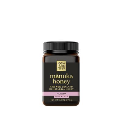 100% Pure New Zealand Honey - MGO 70+ Monofloral Mnuka Honey, 100% Pure New Zealand Raw Mnuka, 17.6 Ounce (500g) (Pack of 1)
