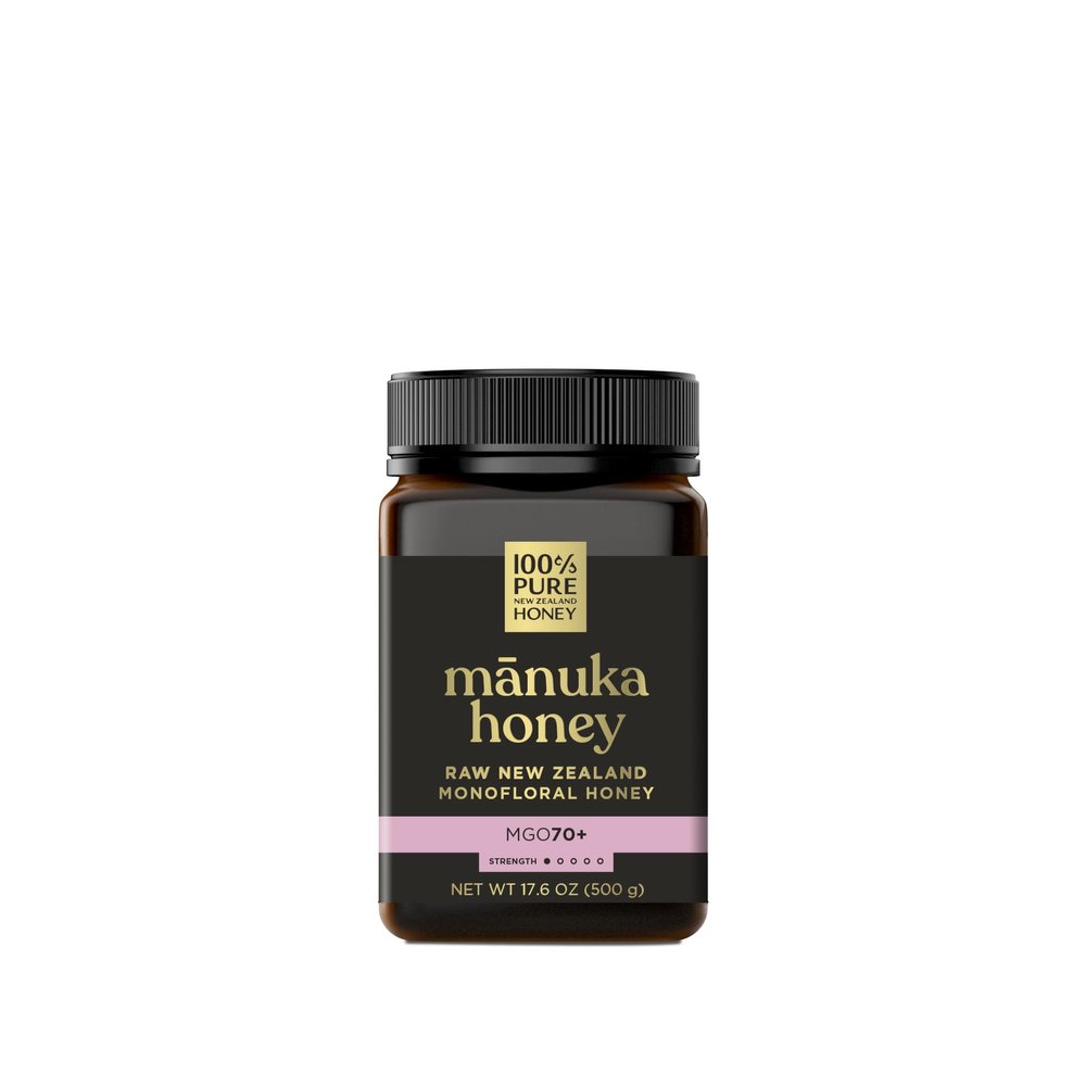 100% Pure New Zealand Honey - MGO 70+ Monofloral Mnuka Honey, 100% Pure New Zealand Raw Mnuka, 17.6 Ounce (500g) (Pack of 1)