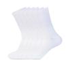 1SOCK2SOCK 6 Pack Diabetic Crew Socks, Therapeutic, Non-Binding Circulatory Silky Soft Cushioned Socks (White, Large) view 1