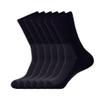 1SOCK2SOCK 6 Pack Diabetic Crew Socks, Therapeutic, Non-Binding Circulatory Silky Soft Cushioned Socks Black Large view 1
