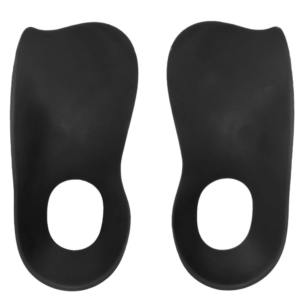 1 Pair of Arch Support Inserts Orthotic Insole Plantar Fasciities Insoles for Flatfoot Corrector Shoe Pads with Hole (Black S)