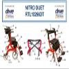 Backrest Knob (Pair) for Drive Nitro Duet Rollator and Transport Chair Combination Unit Model # RTL10266DT - Part # 10266DT-17 view 3