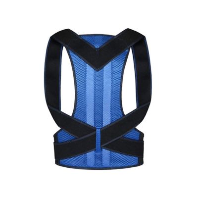 JBIVWW KJACR Posture Corrector Back Posture Brace Clavicle Support Stop Slouching and Hunching Adjustable Back Trainer Unisex (Color : Blue, Size : 3XL)
