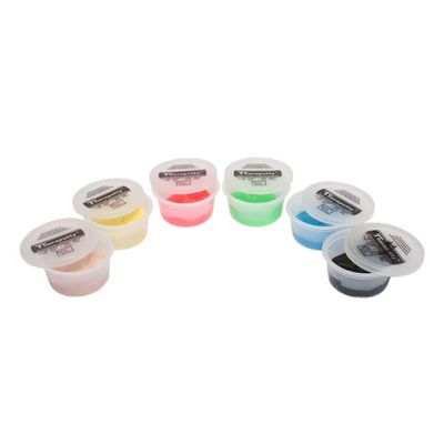 Fabrication CanDo Theraputty Exercise Material - 2 oz - 6-Piece Set (Tan-Black)
