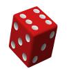 1/2 Sheet - Red Casino Dice Las Vegas Birthday - D24650 - 2D Edible Cake Cupcake Party Topper view 1