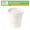 [1000 PACK] 4 oz White Disposable Paper Coffee Espresso Cups with White Lids - White Paper Disposable Coffee Hot Tea Cups Espresso - Bio Degradable Eco Friendly Hot Beverage, To Go, Wholesale view 3