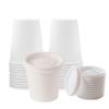 [400 PACK] 4 oz White Disposable Paper Coffee Espresso Cups with White Lids - White Paper Disposable Coffee Hot Tea Cups Espresso - Bio Degradable Eco Friendly Hot Beverage, To Go, Wholesale view 1