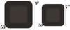 200-Piece Black Square Dinnerware Set  Serves 50 Guests Includes 9" Dinner Plates, 7" Dessert Plates, 9oz Cups & 3-Ply Napkins Disposable Party Pack for Weddings, Birthdays, Events & Catering view 4