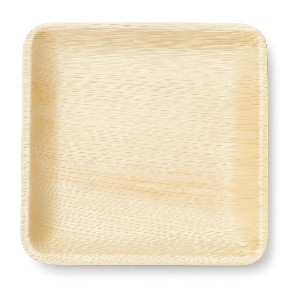 10 Inch Square Palm Leaf Disposable Dinnerware  Eco-Friendly Organic Plates, Biodegradable Partyware, Alternative to Paper, Bamboo & Plastic Plates  Perfect for Thanksgiving, Weddings & Dinners