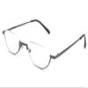 Half Moon Shaped Frame Reading Glasses Spring Hinge Flat Top Slim Frame Men Women Half Frame Reading Glasses with Pouch Gunmetal +1.25 view 2