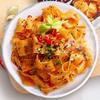 Sichuan Specialty Super Spicy Noodles, Sour Spicy Wide Instant Noodles, Non-Fried Red Oil Noodles Served with Sour Spicy Sauce (Pack of 4) (14.8) view 2