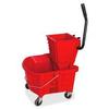 ProtectionPro Mop Bucket-Wringer Combo44; Splash Guard44; 26qt.44; Red view 1