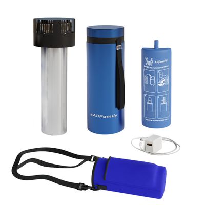 4ALLFAMILY Voyager Auto Shut Off Cooler Travel Case TSA Approved (17 Medication Pens) OnTheGo Medical Cooler with Biogel & USB Charger Diabetes Travel Case for Insulin & EpiPens (Blue)