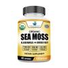 American Standard Supplements Organic Sea Moss, Bladderwrack & Burdock Root Capsules - 1200mg Seamoss, 1200mg Bladderwrack, 225mg Burdock Root Per Serving - 120 Capsules, 40 Servings view 1