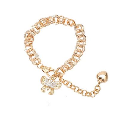 Simple butterfly love bracelet female personality creative spring and summer jewelry (White)