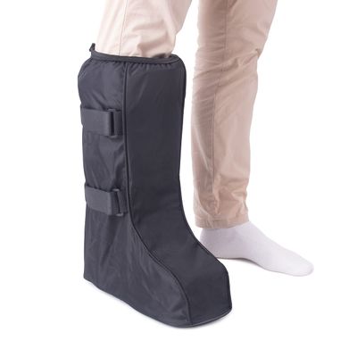 Life-C Walking Boot Cover Medical Cast Fracture Orthopedic Brace Leg Foot Support with Sole High Tall Black S