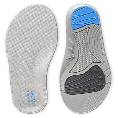Sof Sole Women's Work Anti-Fatigue Full-Length Insole, Grey, Men's 8-13, Gray