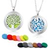 2PCS Essential Oil Diffuser Necklaces (Tree of Life & Cloud) + 48PCS 17mm Replacement Felt Pads view 2