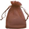 Allgala 100 Count Orangza Gift Party Favor Bags with Drawstring-5x7 Inch-Brown-PF53216 view 1