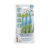 Dr. Talbot's Oral Care Set with Stand; 4-Stage System with 1 Silicone Finger Massager, 2 Massaging Brushes, 1 Soft Nylon Bristle Toddler Toothbrush; 0+ Months, Blue & Aqua view 1