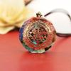 Acxico 1pcs Orgonite Pendant Sri Yantra Necklace Sacred Geometry Chakra Energy Necklace Gift view 2