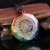 Acxico 1pcs Orgonite Pendant Sri Yantra Necklace Sacred Geometry Chakra Energy Necklace Gift view 4