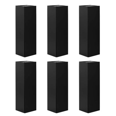 BLK&WH 6 Wine Gift Boxes 13.5x4.5x4 Inches, Magnetic Closure Collapsible Wine Bottle Gift Boxes for Liquor and Champagne (Matte Black)