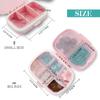 2 Pack Pill Case Organizer,Travel Pill Box with Label, Daily Medicine Organizer Case, Waterproof Pocket Container Case, Portable Pink Supplement Case Medicine Container Compact for for Vitamin view 2