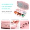 2 Pack Pill Case Organizer,Travel Pill Box with Label, Daily Medicine Organizer Case, Waterproof Pocket Container Case, Portable Pink Supplement Case Medicine Container Compact for for Vitamin view 4