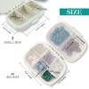 2 Pack Pill Organizer Box - Small Pill Dispenser Home Travel Essentials Supplement Holder Portable Vitamin Case 8 Compartment & 3 Compartment Container Daily Medicine view 2