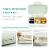 2 Pack Pill Organizer Box - Small Pill Dispenser Home Travel Essentials Supplement Holder Portable Vitamin Case 8 Compartment & 3 Compartment Container Daily Medicine view 3