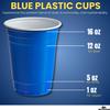 1InTheHome Blue Cups 16 Oz, Disposable Blue Plastic Party Cups (100 pack) view 2