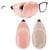 eZAKKA Eye Patches for Adults, Eye Patch Medical for Glasses, Silk Medical Eyepatch for Lazy Eye Patches for Women Amblyopia Strabismus and After Surgery (Brown+Orange) view 1