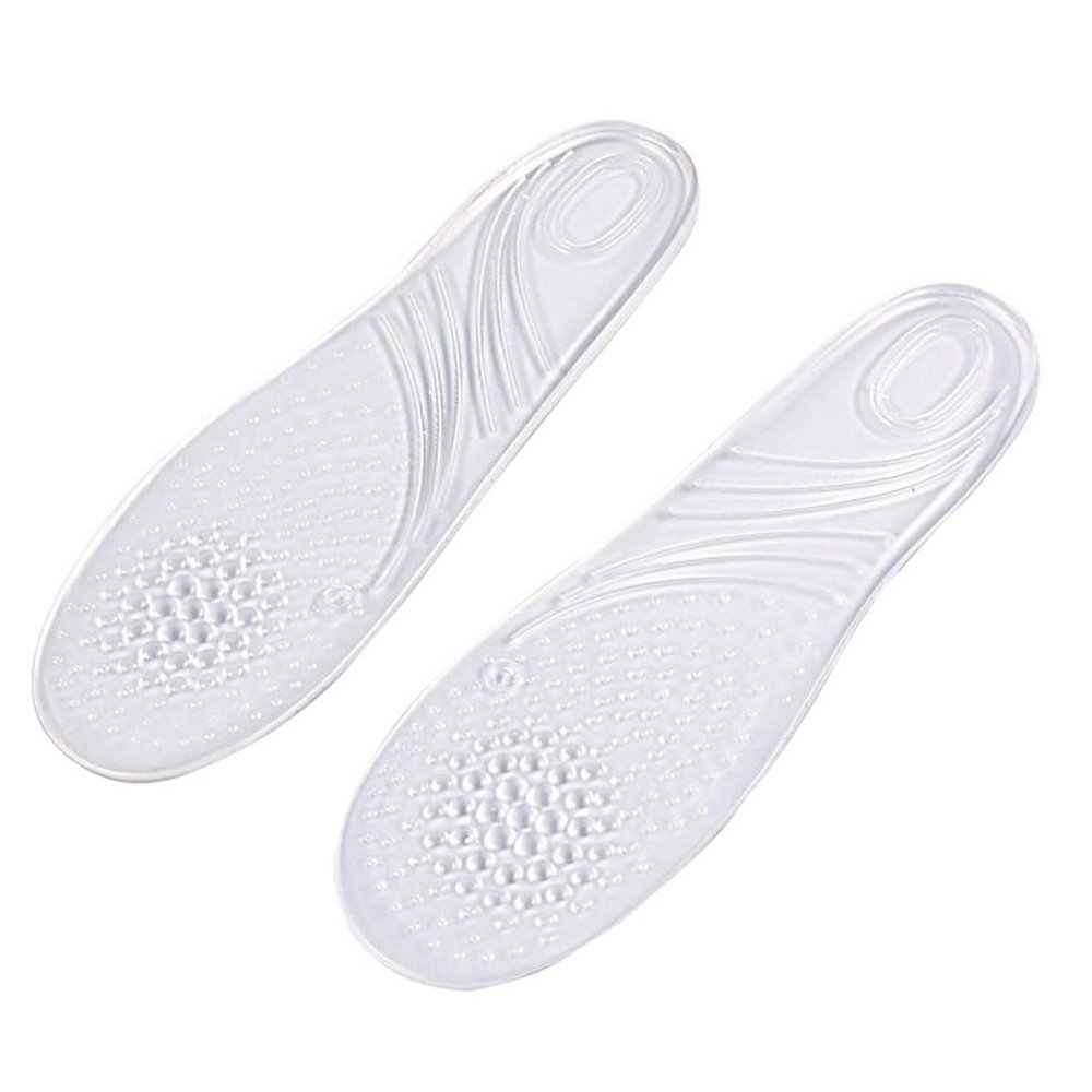 1pair Transparent Gel Insoles for Women Comfortable - Massage Insoles Invisible Arch Support Shoe Pads