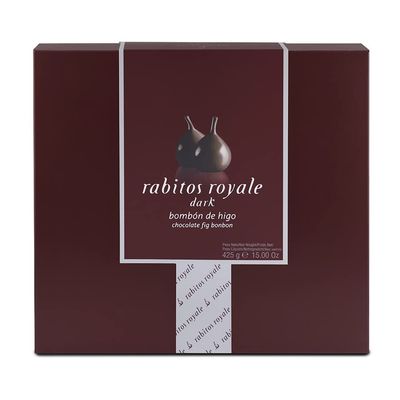 Rabitos Royale 24 Piece Dark Chocolate Covered Fig Bonbons Gift Box (14.99oz / 425g)