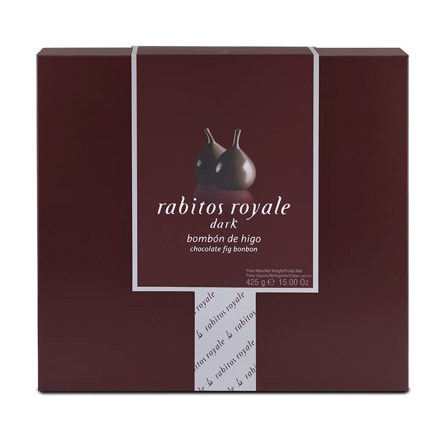 Rabitos Royale  24 Piece Dark Chocolate Covered Fig Bonbons Gift Box (14.99oz / 425g)